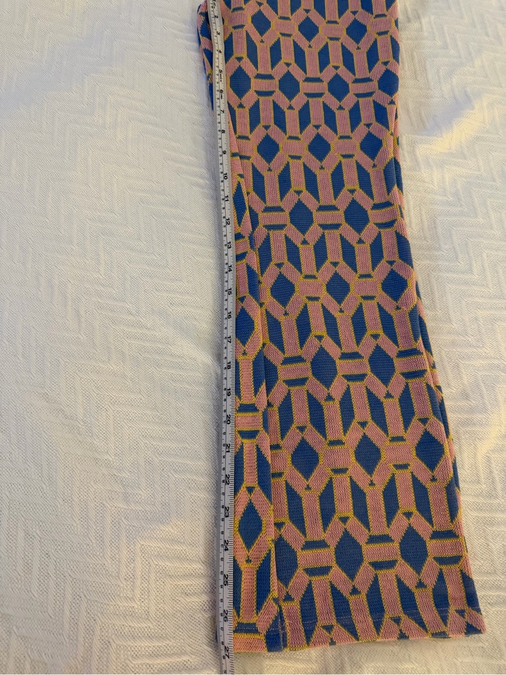 Zara Pink, Blue & Yellow Geometric Knit Pants - Picture 5 of 7